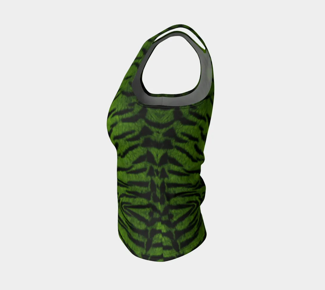 Tiger Queen Green Tank Top