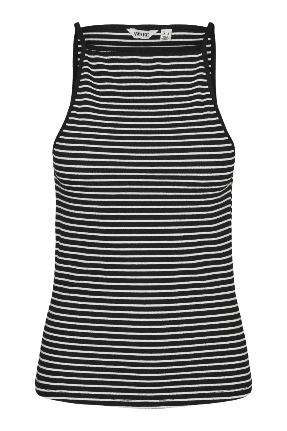 Top VERO MODA AWARE sin Mangas Iwett Negra de Rayas