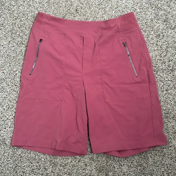 TREKKIE NORTH MID RISE BERMUDA SHORT dusty rose size 10 active wear