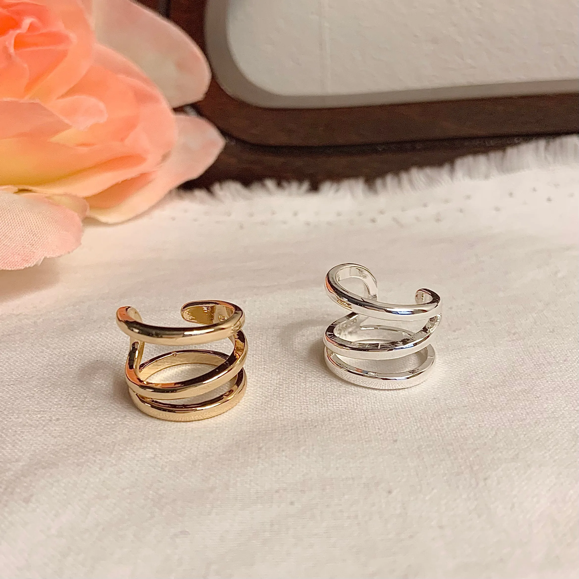 Triple Line Pinky & Midi Ring