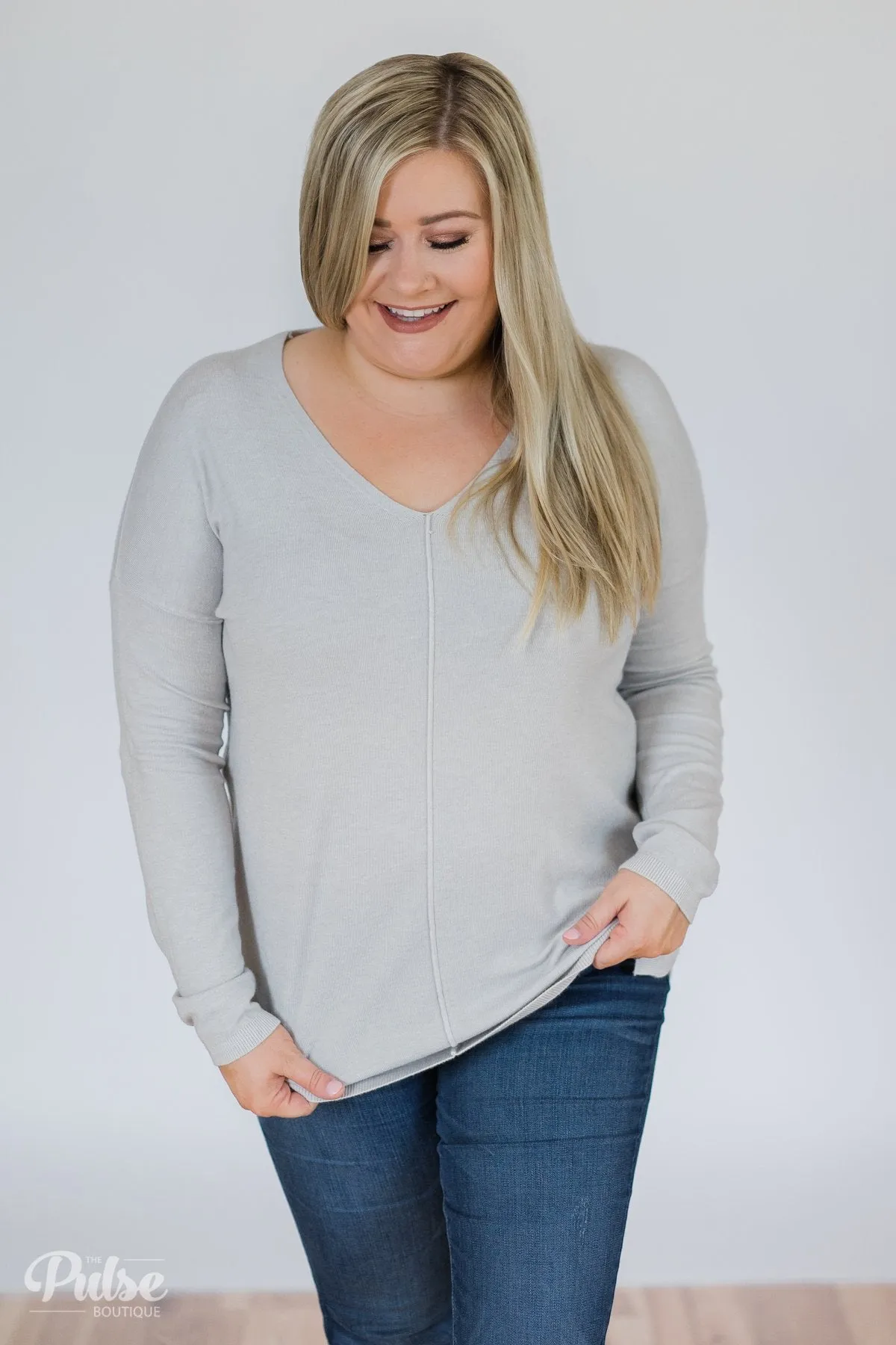 Truly Yours Sweater- Silver