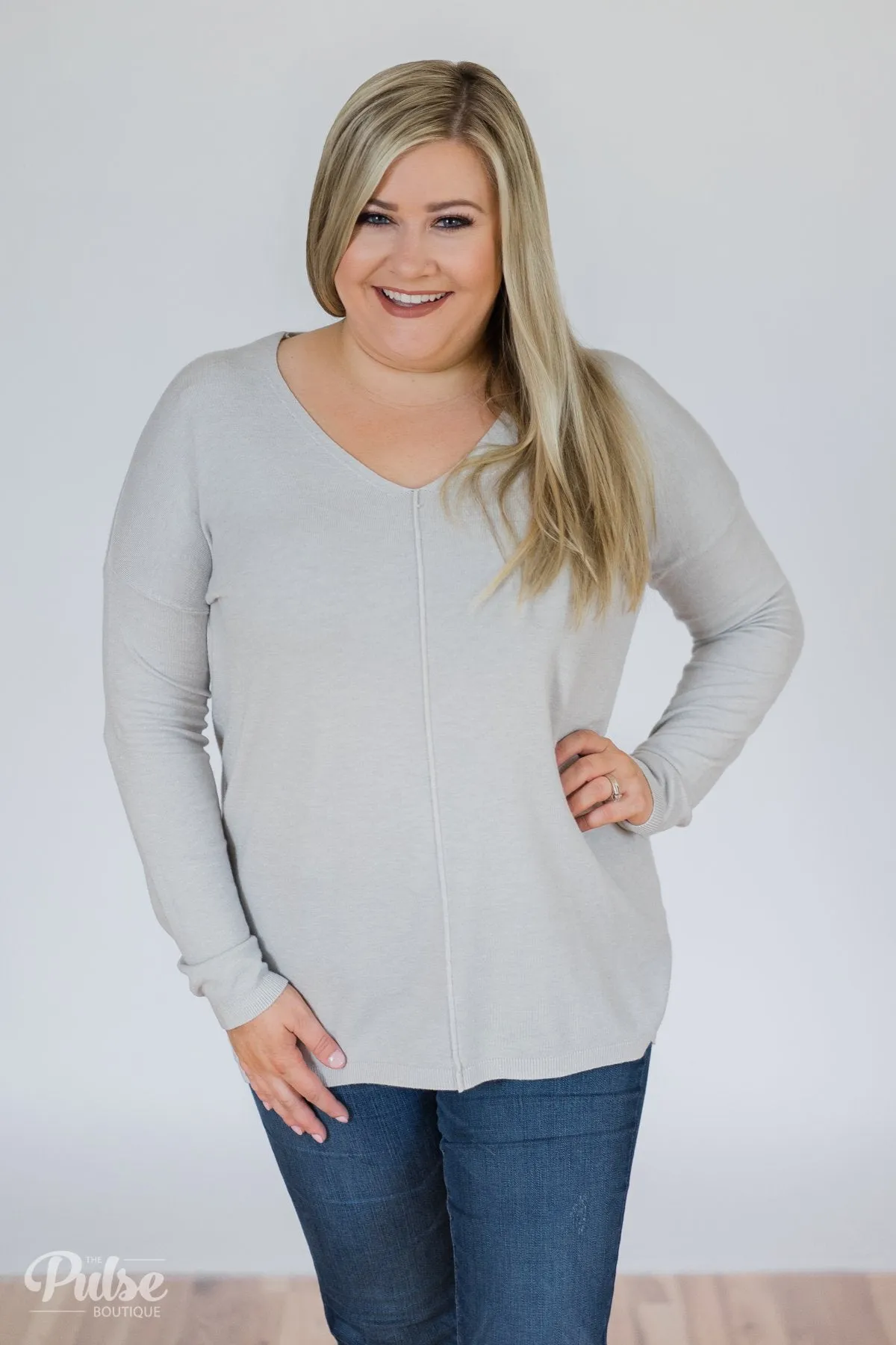 Truly Yours Sweater- Silver