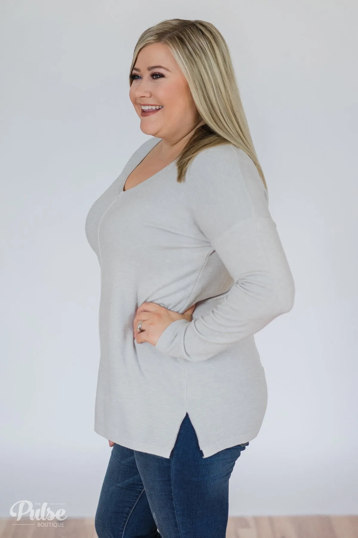 Truly Yours Sweater- Silver