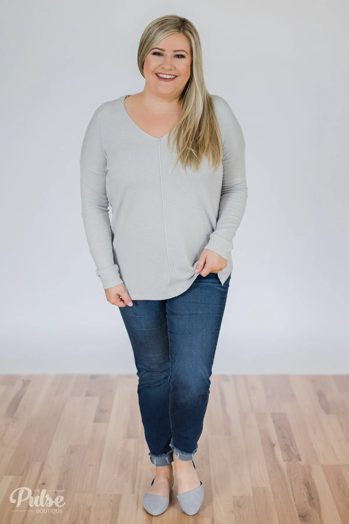 Truly Yours Sweater- Silver
