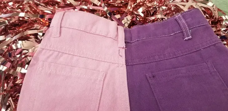 Two Toned Denim - Pink & Purple
