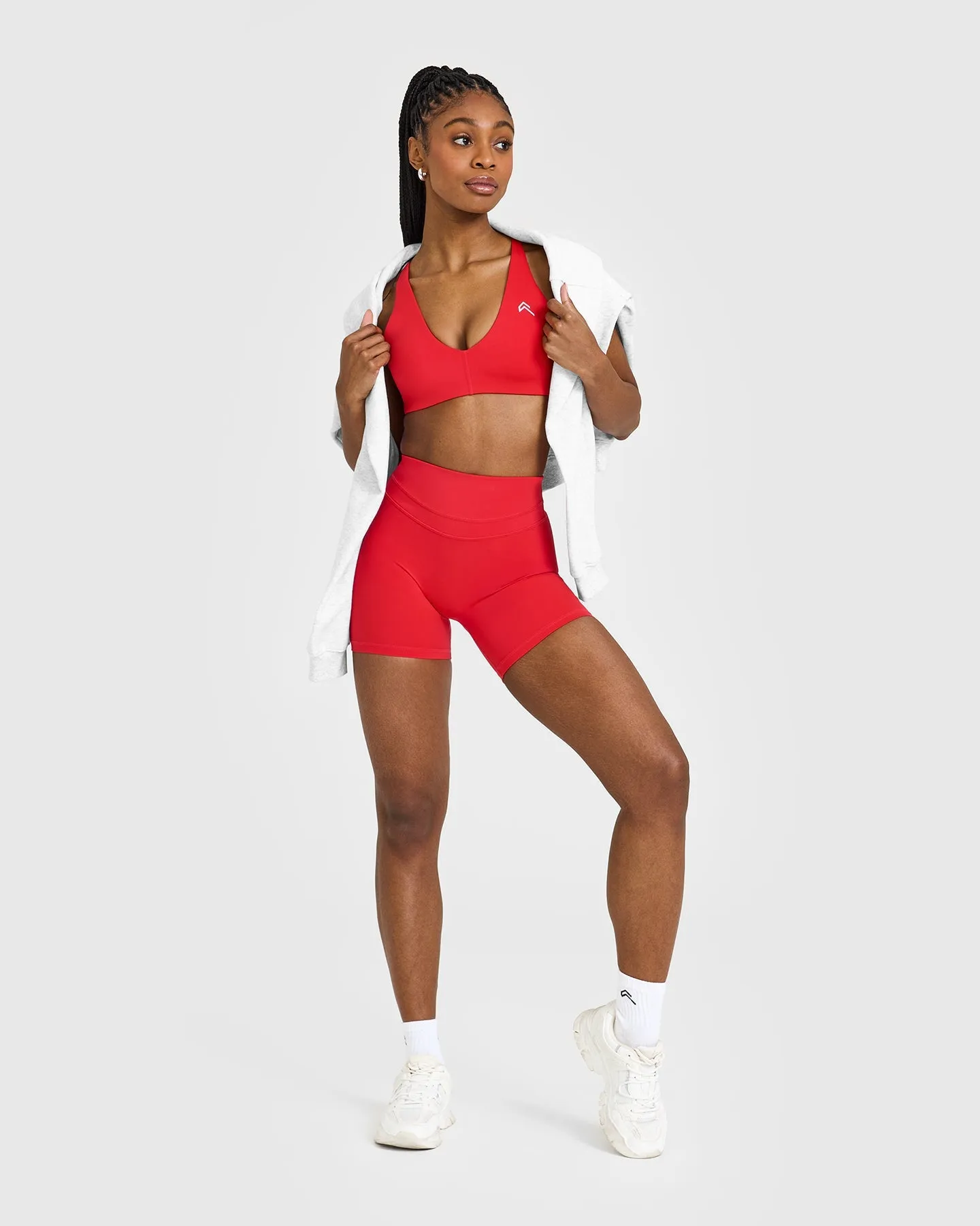 Unified High Waisted Shorts 6" | Muscle Mommy Red