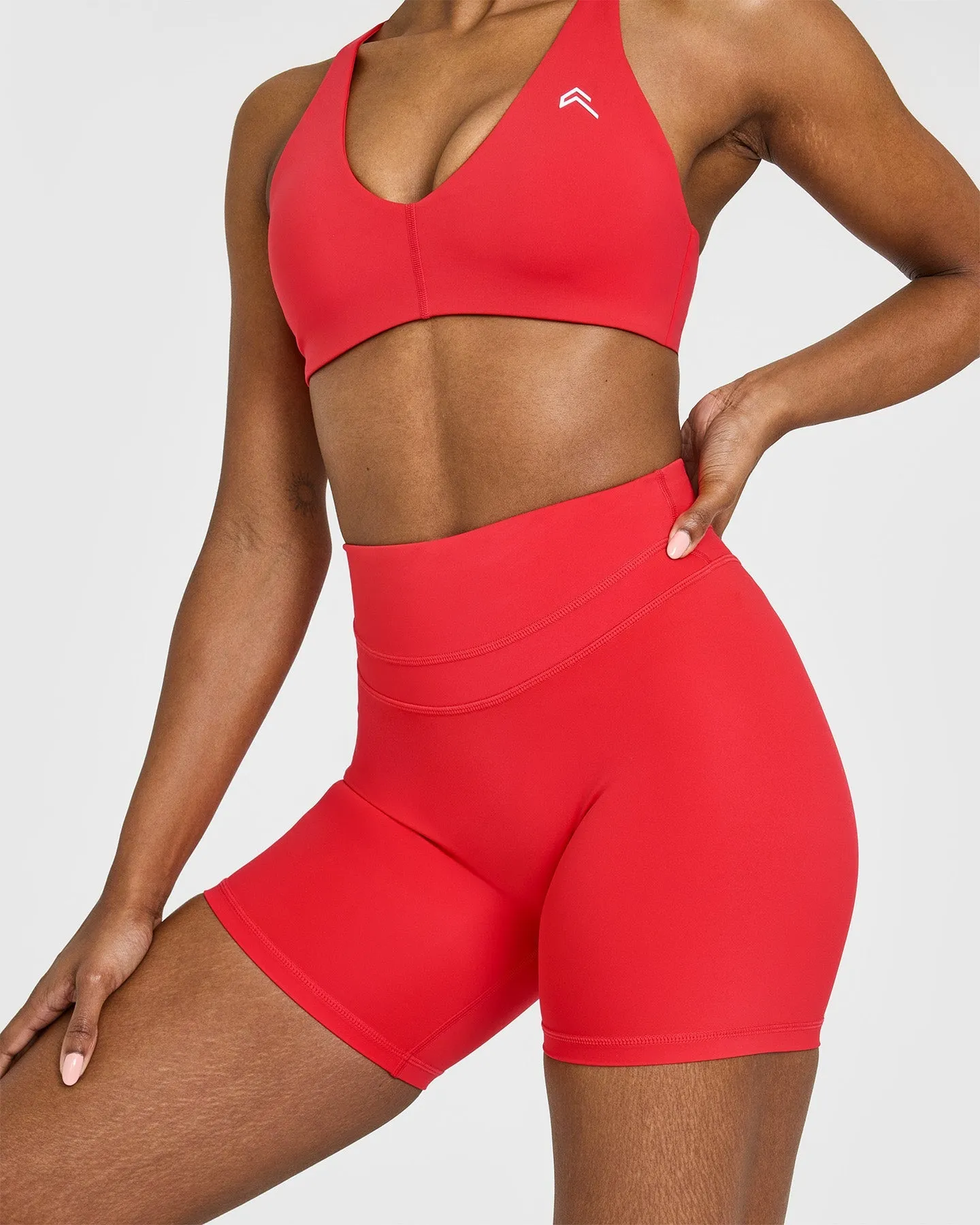 Unified High Waisted Shorts 6" | Muscle Mommy Red