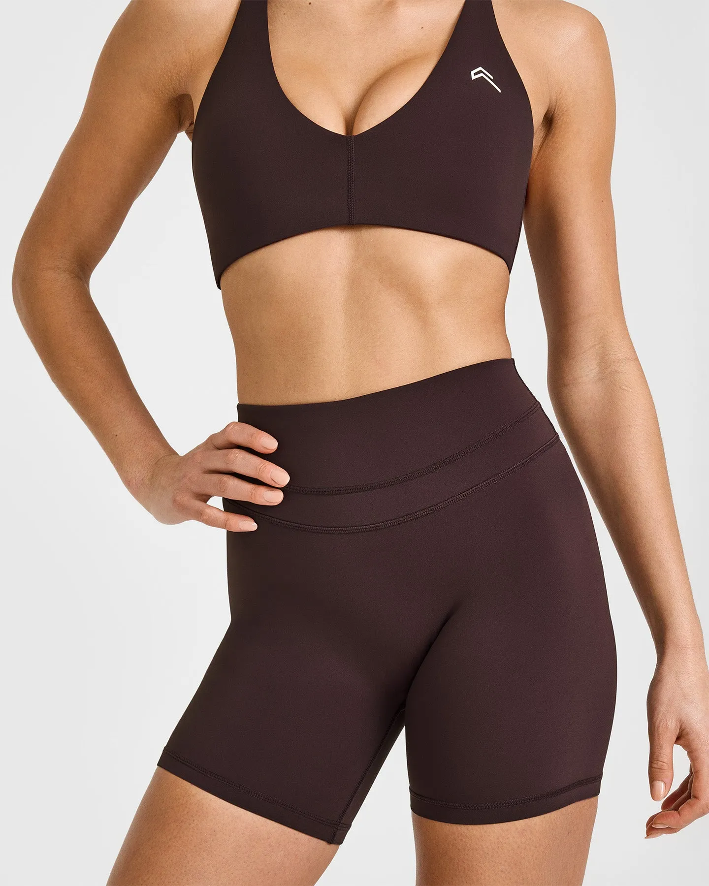Unified High Waisted Shorts 6" | Plum Brown