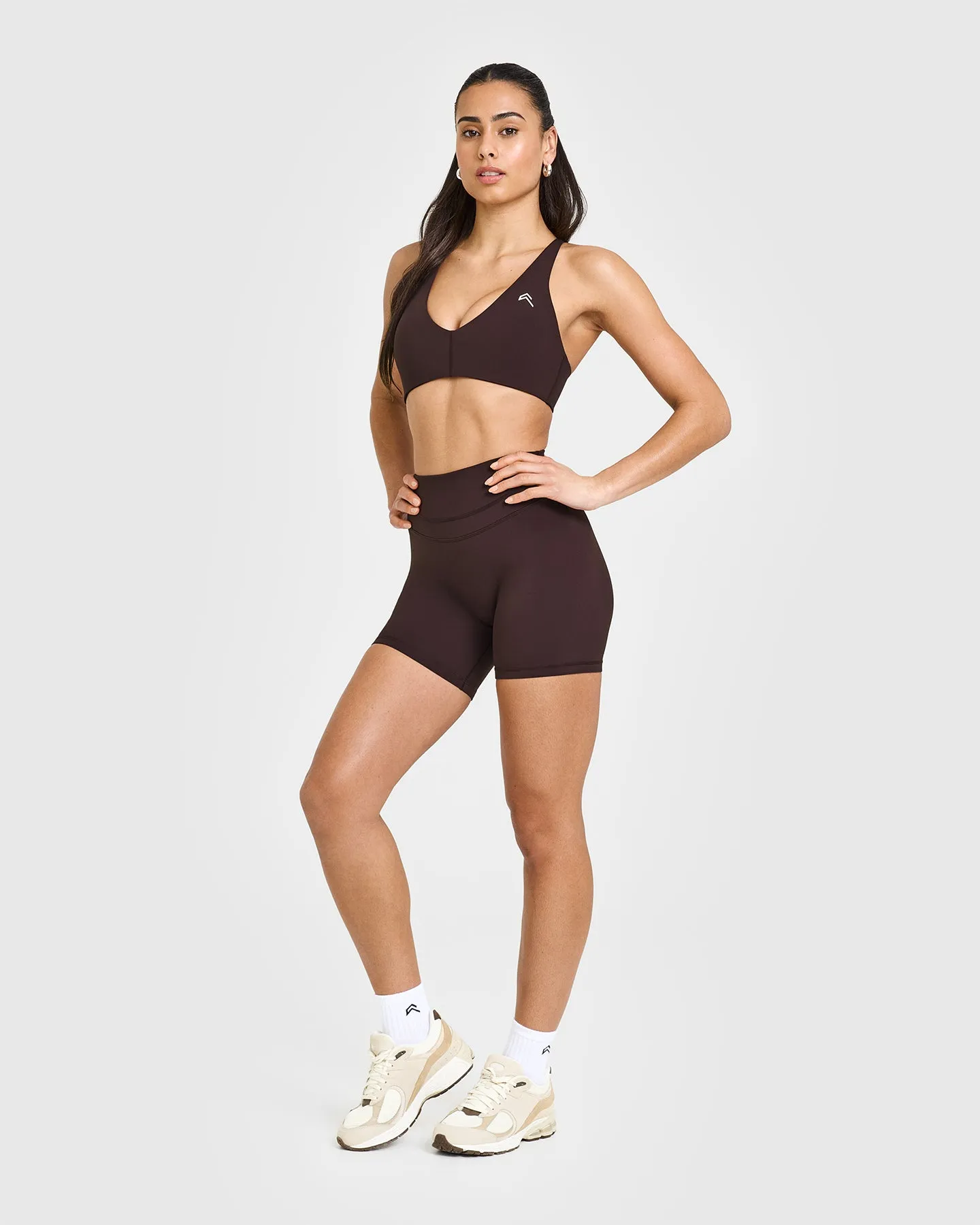 Unified High Waisted Shorts 6" | Plum Brown