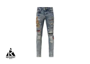 Vintage Biker Patch Denim "Clay Indigo"