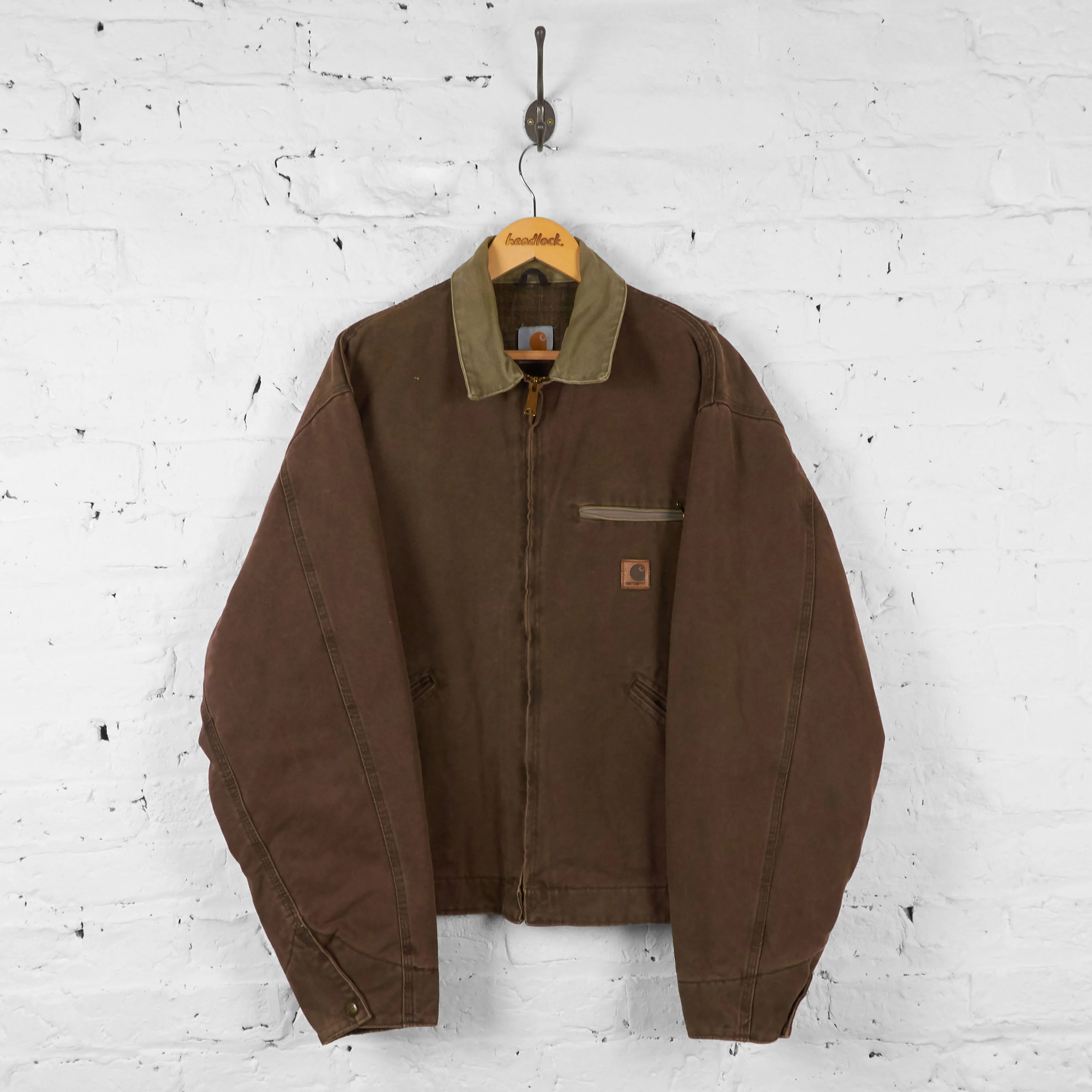 Vintage Carhartt Collared Workwear Jacket - Brown - XL