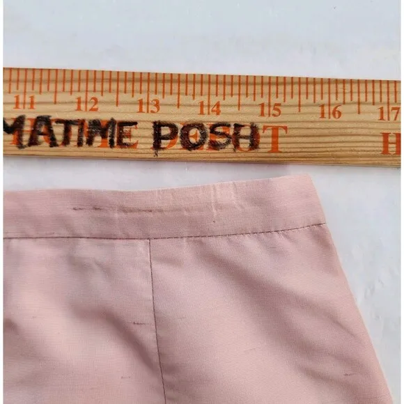 Vintage Paule Vasseur Allegro Light Pink Silk Pencil Skirt, Size 44 US Size M