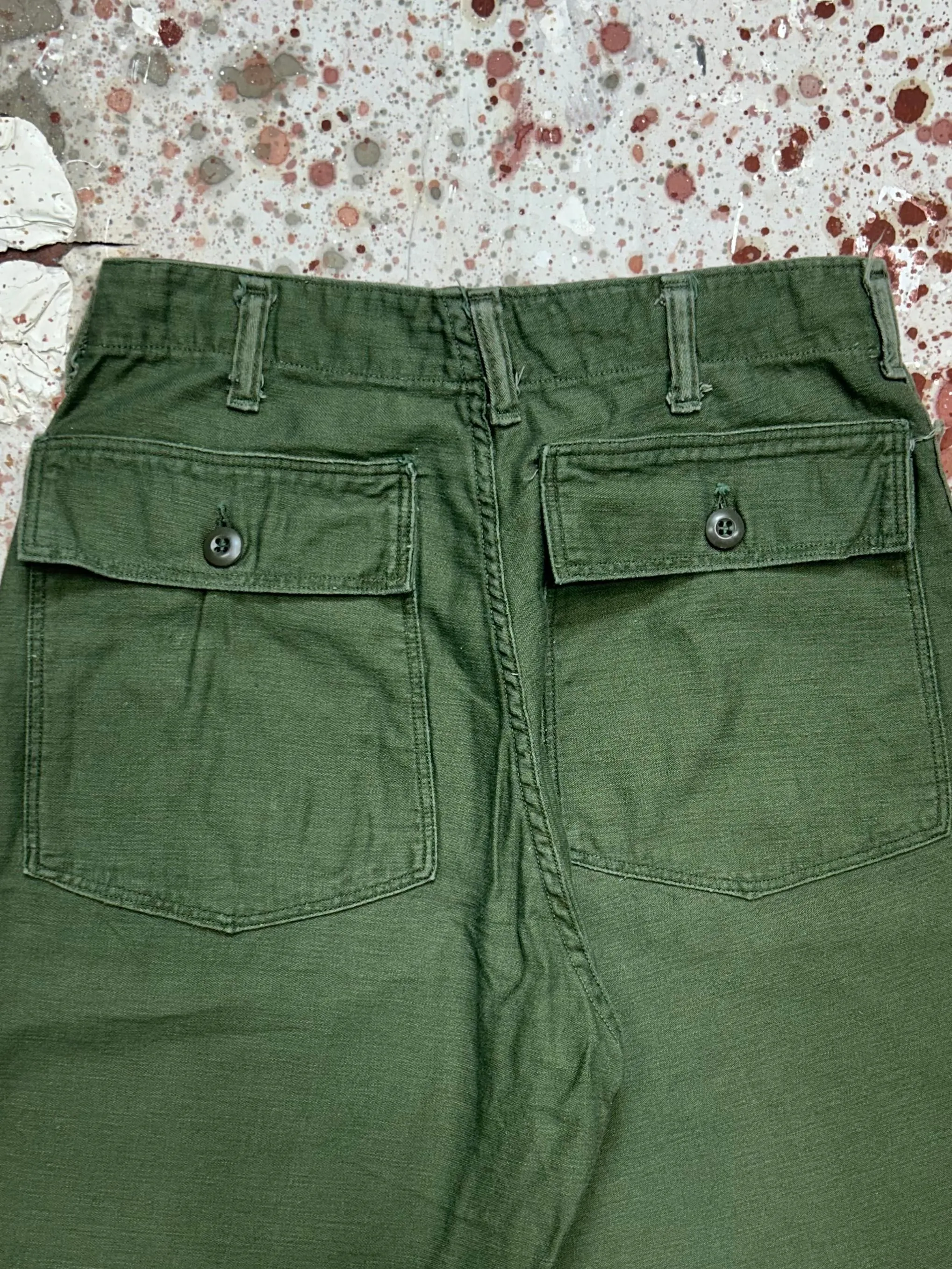 Vintage US Army 1969 OG 107 Baker Pants, Made by Blue Bell (JYJ1024-343)