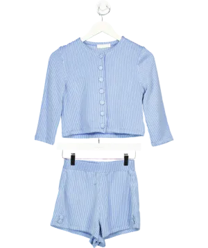 Vita Grace Blue Button Up Shirt & Shorts Co-ord UK XS/S