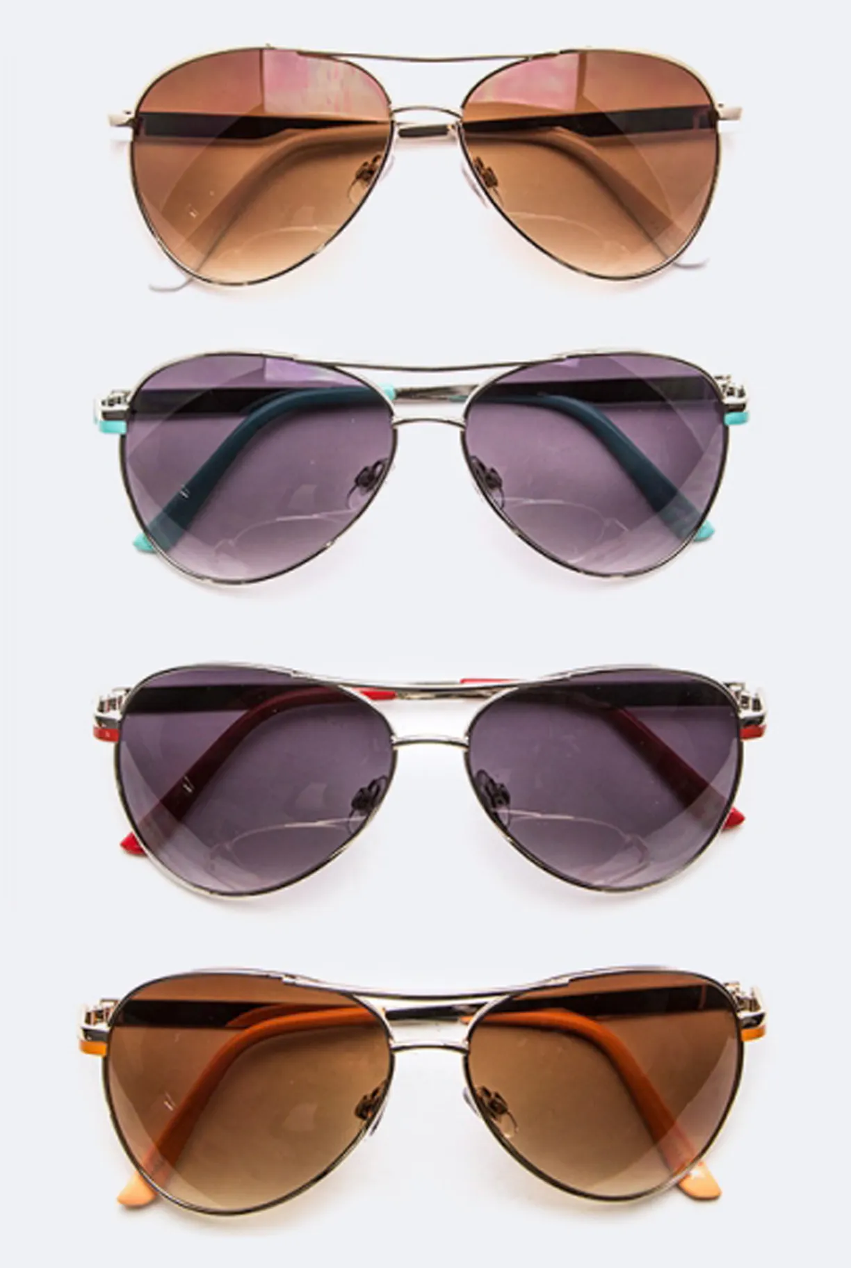 'Wanna Have Fun' Aviator Sunglasses - White