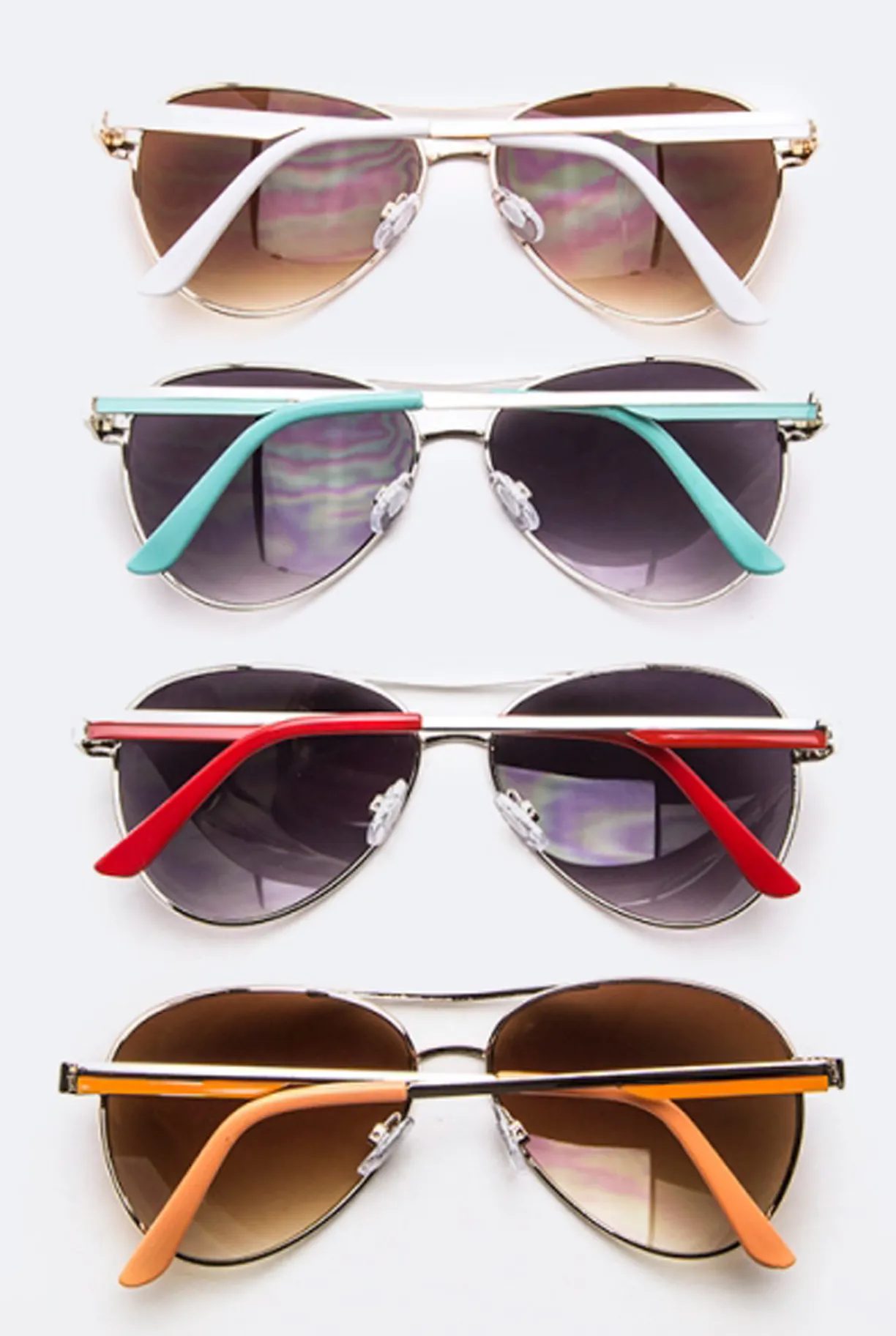 'Wanna Have Fun' Aviator Sunglasses - White