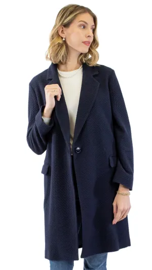 Wave Coat - Navy