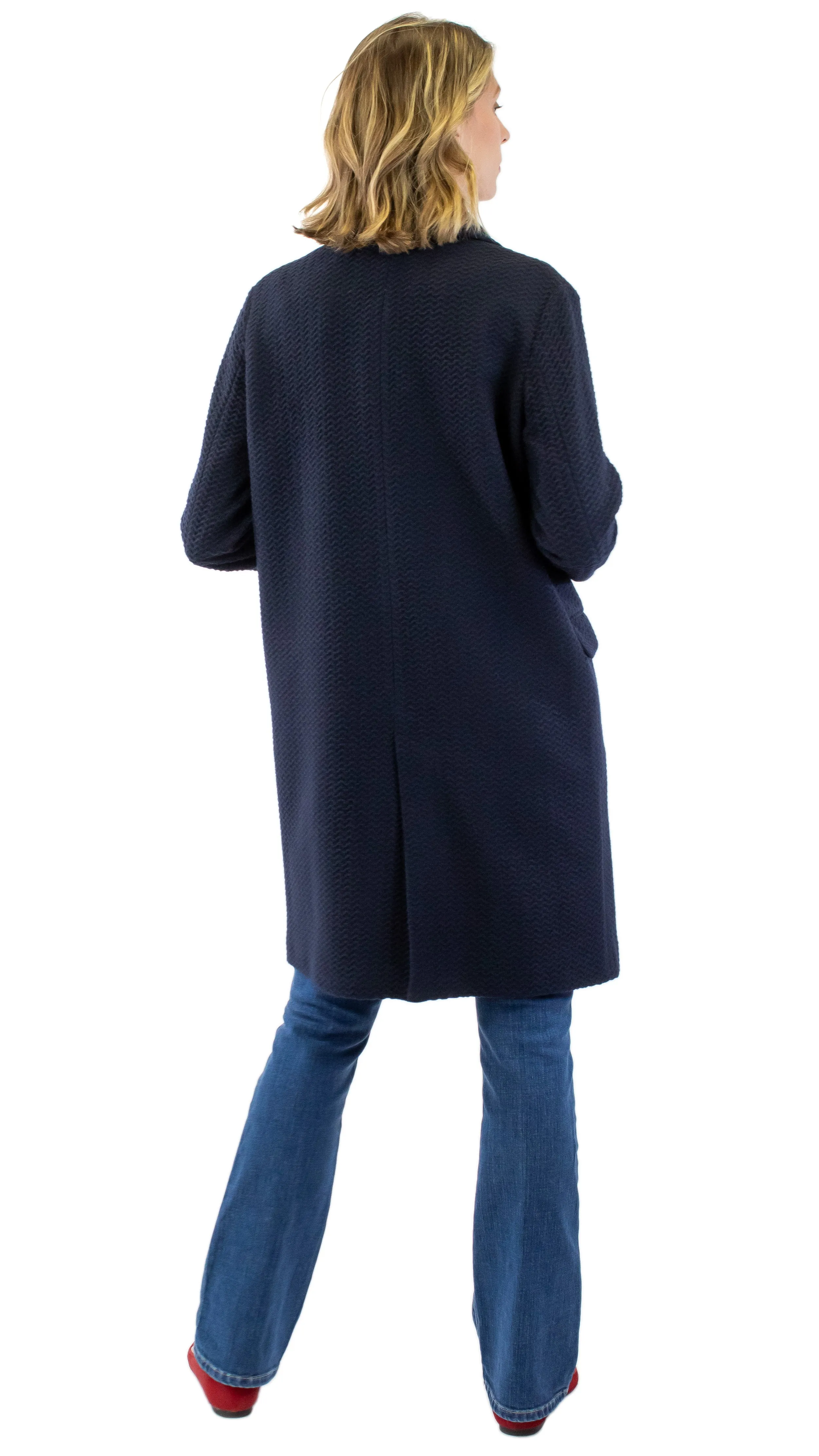 Wave Coat - Navy