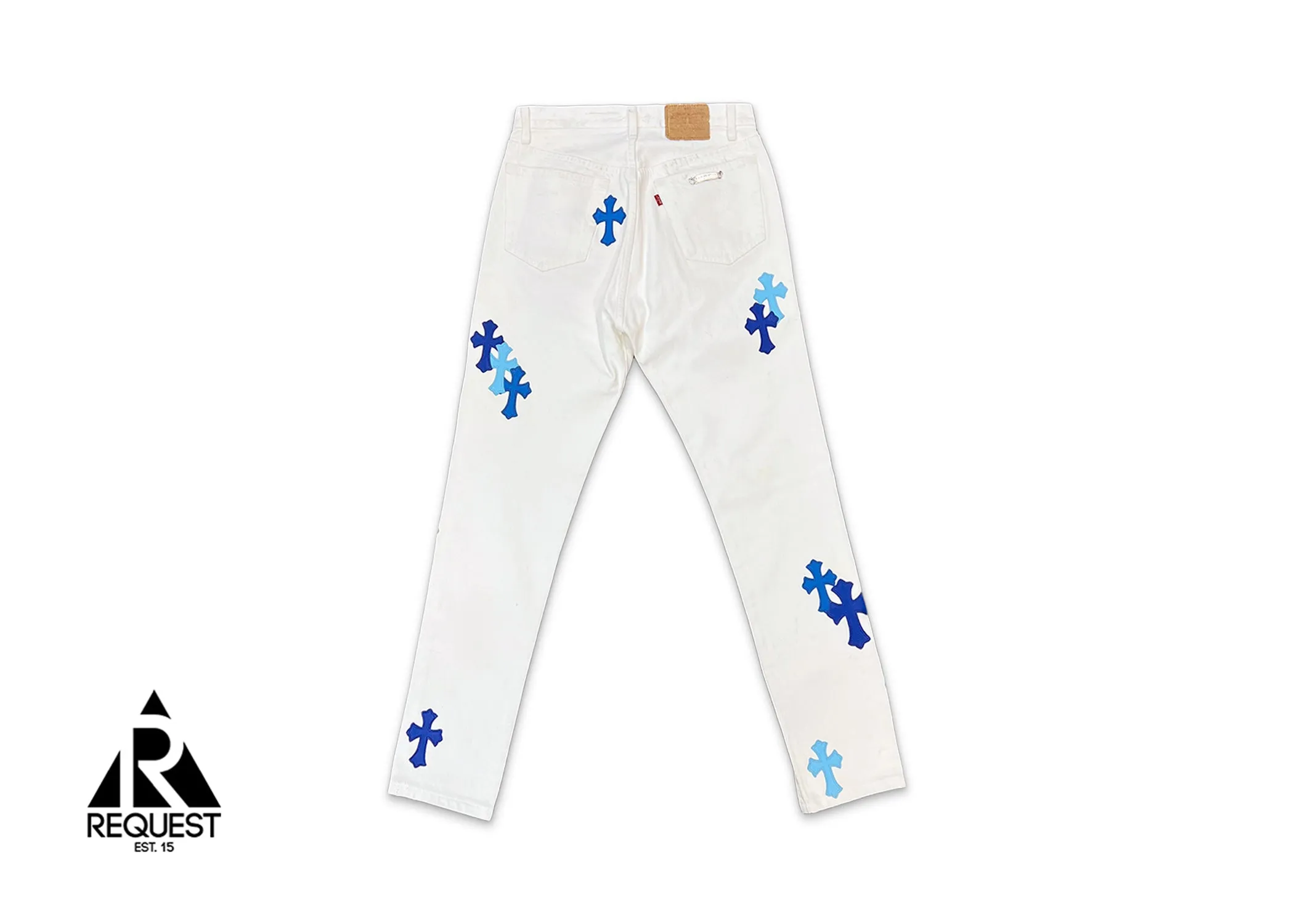 White Denim "Blue Crosses" (St Barth Exclusive)