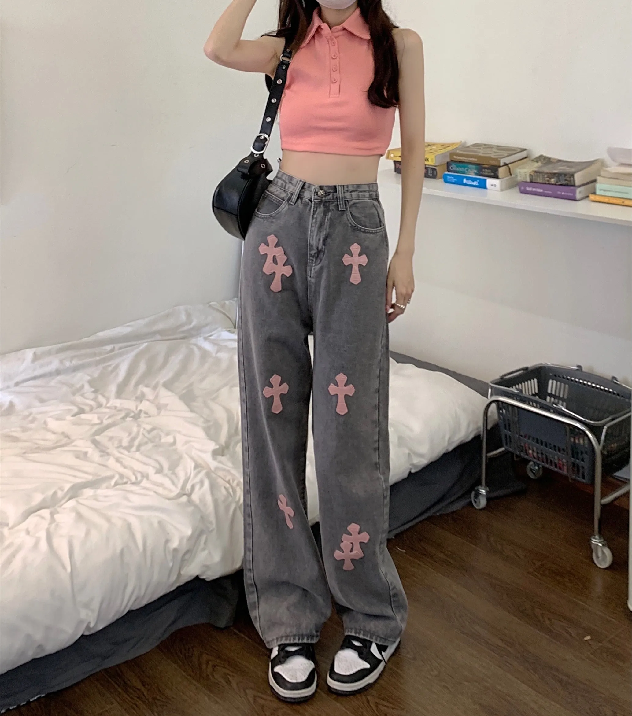 Wide Cross Retro Pants