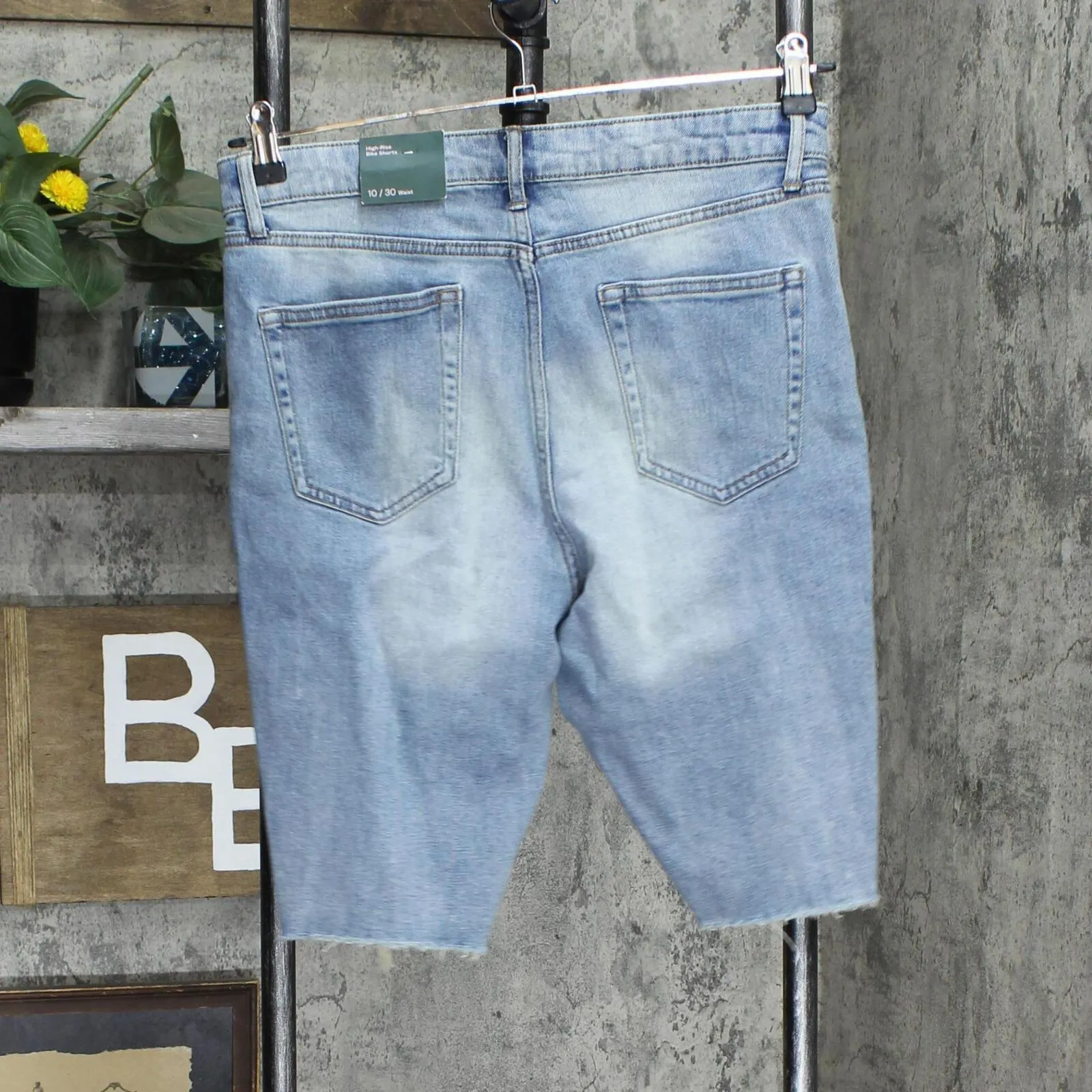 Wild Fable Women's High-Rise Distressed Jean Shorts 77426372 Medium Wash Blue 10