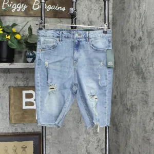 Wild Fable Women's High-Rise Distressed Jean Shorts 77426372 Medium Wash Blue 10