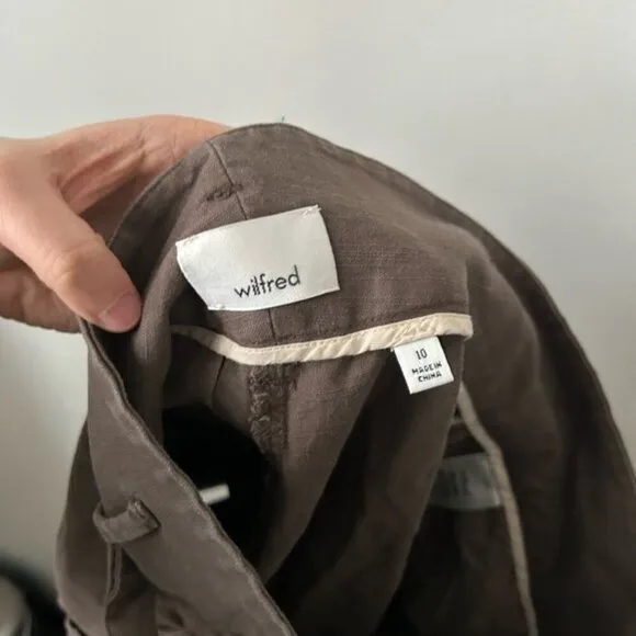 Wilfred Marne High Waisted Paperbag Brown Shorts