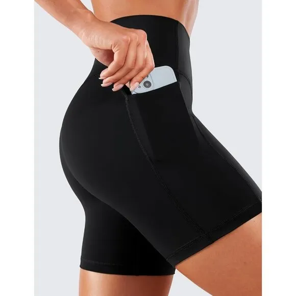 Women's Naked Feeling Biker Shorts - 4''/ 5''/ 6''/ 8'' High Waisted Yoga Gym S