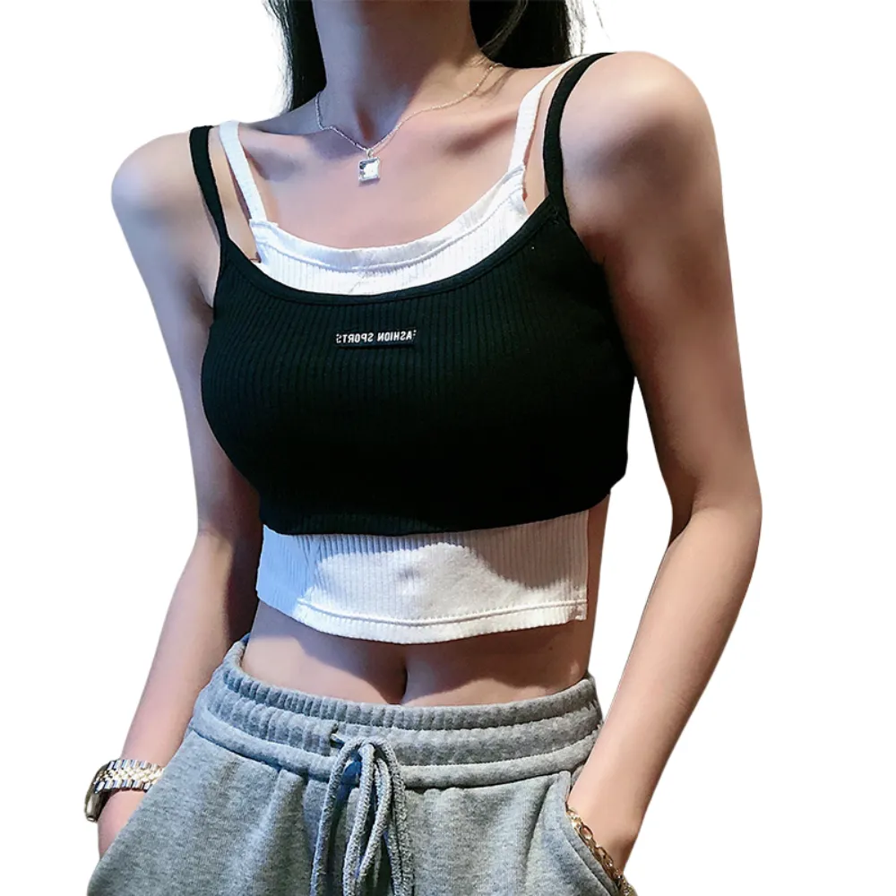 Women's Patchwork Contrasting Colors Cami Top