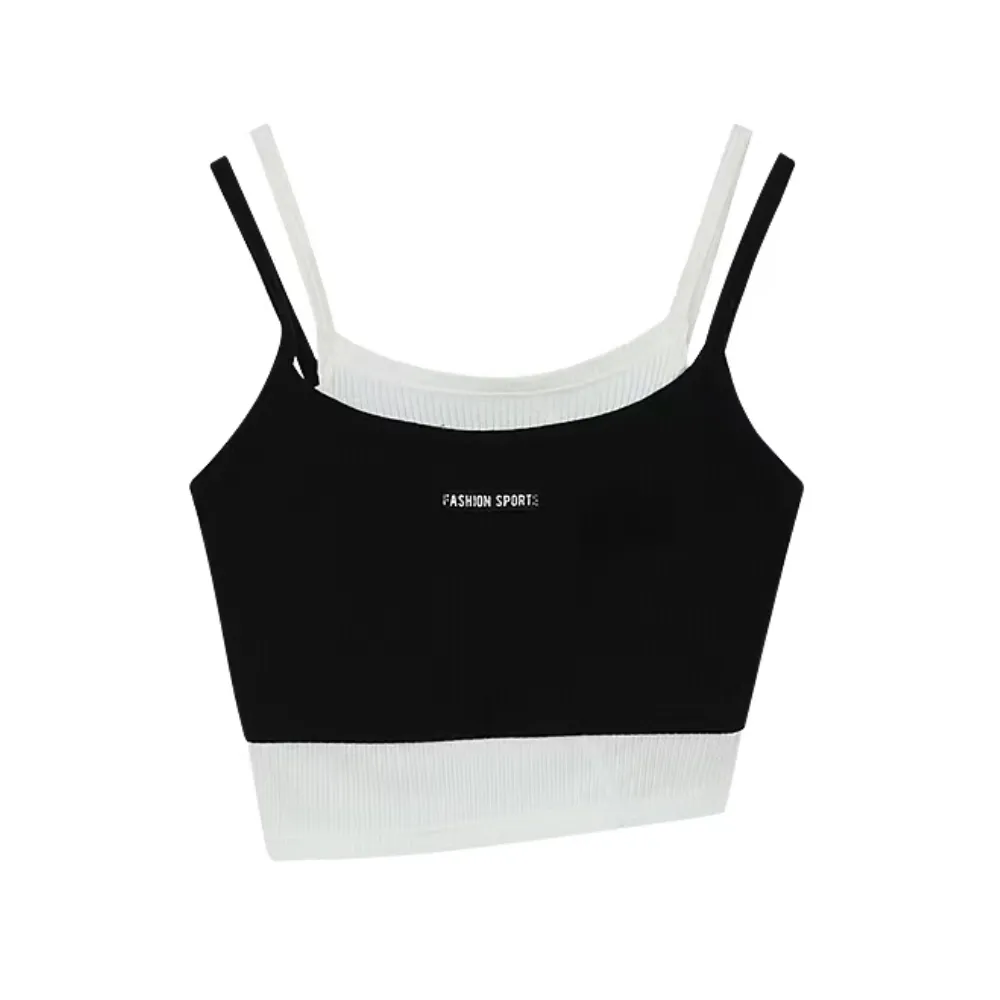 Women's Patchwork Contrasting Colors Cami Top