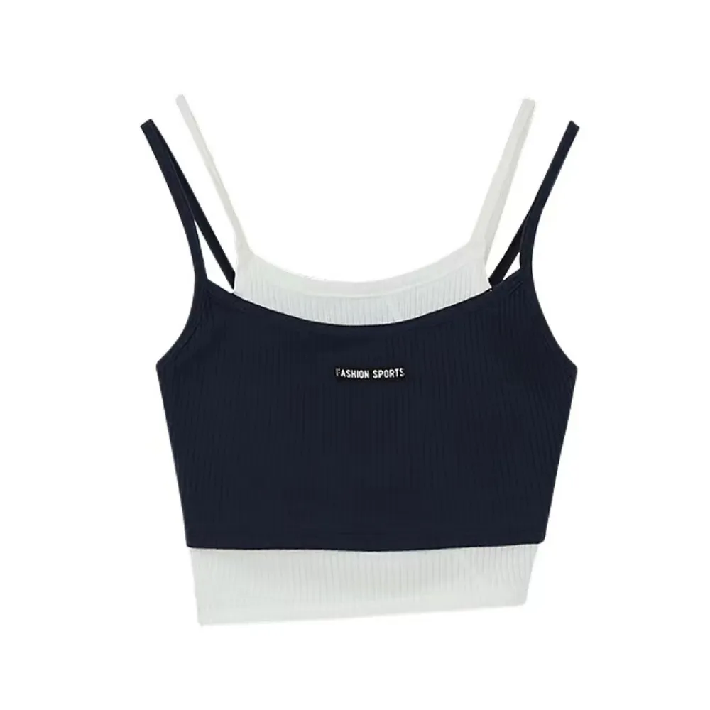 Women's Patchwork Contrasting Colors Cami Top