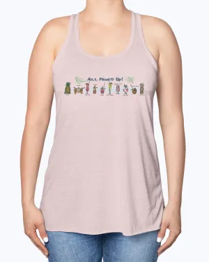 Womens Vintage Classic All Mixed Up Cocktails Happy Hour Flowy Tank Top