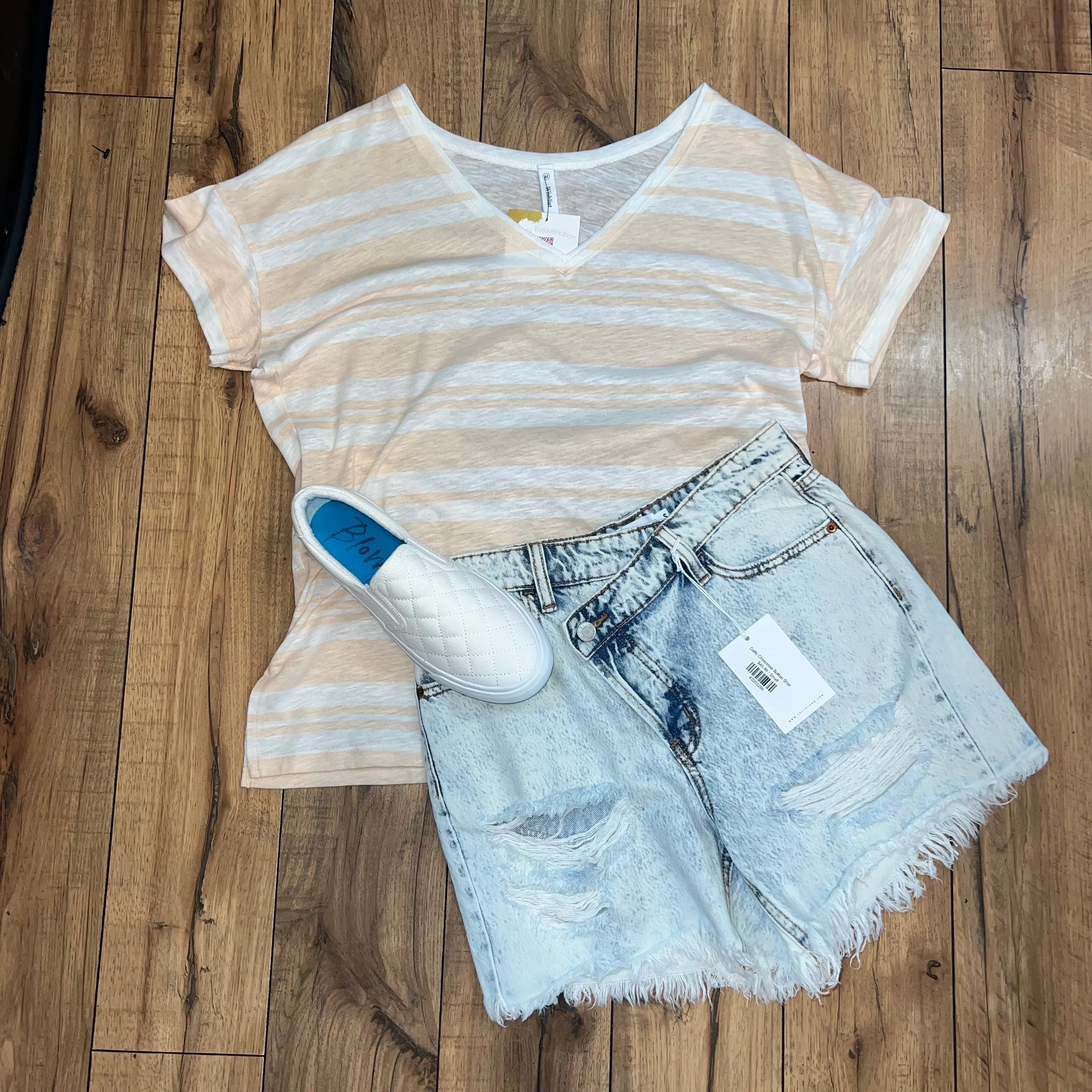 Yellow Pastel V-Neck Tee