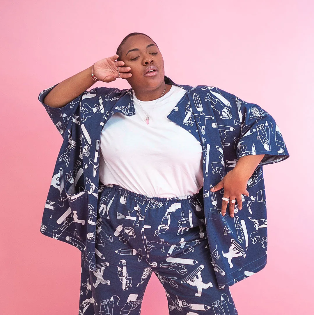 YUK FUN Artist Jacket in Denim - MADE TO ORDER