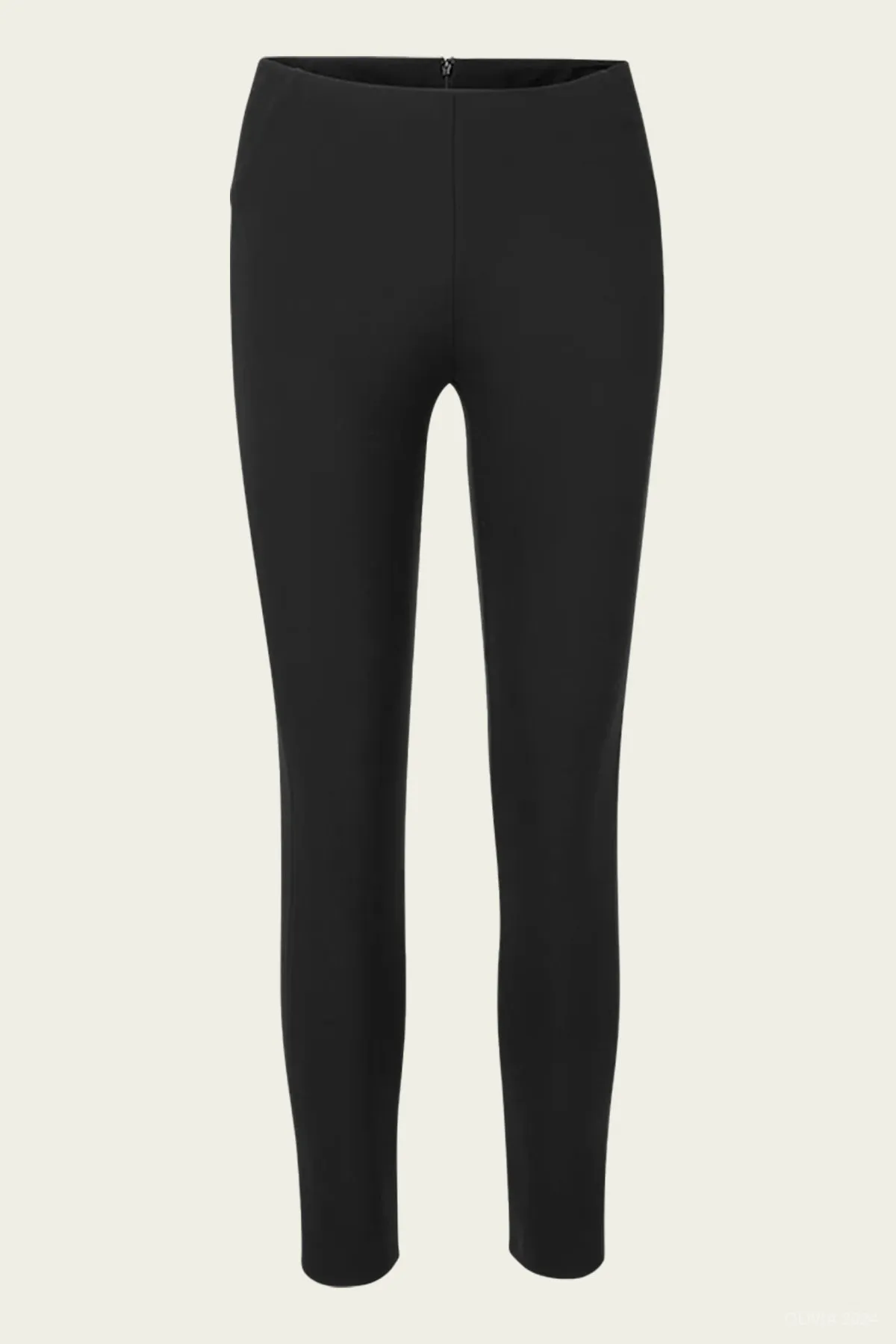 Zip Back Scuba Pant in Black