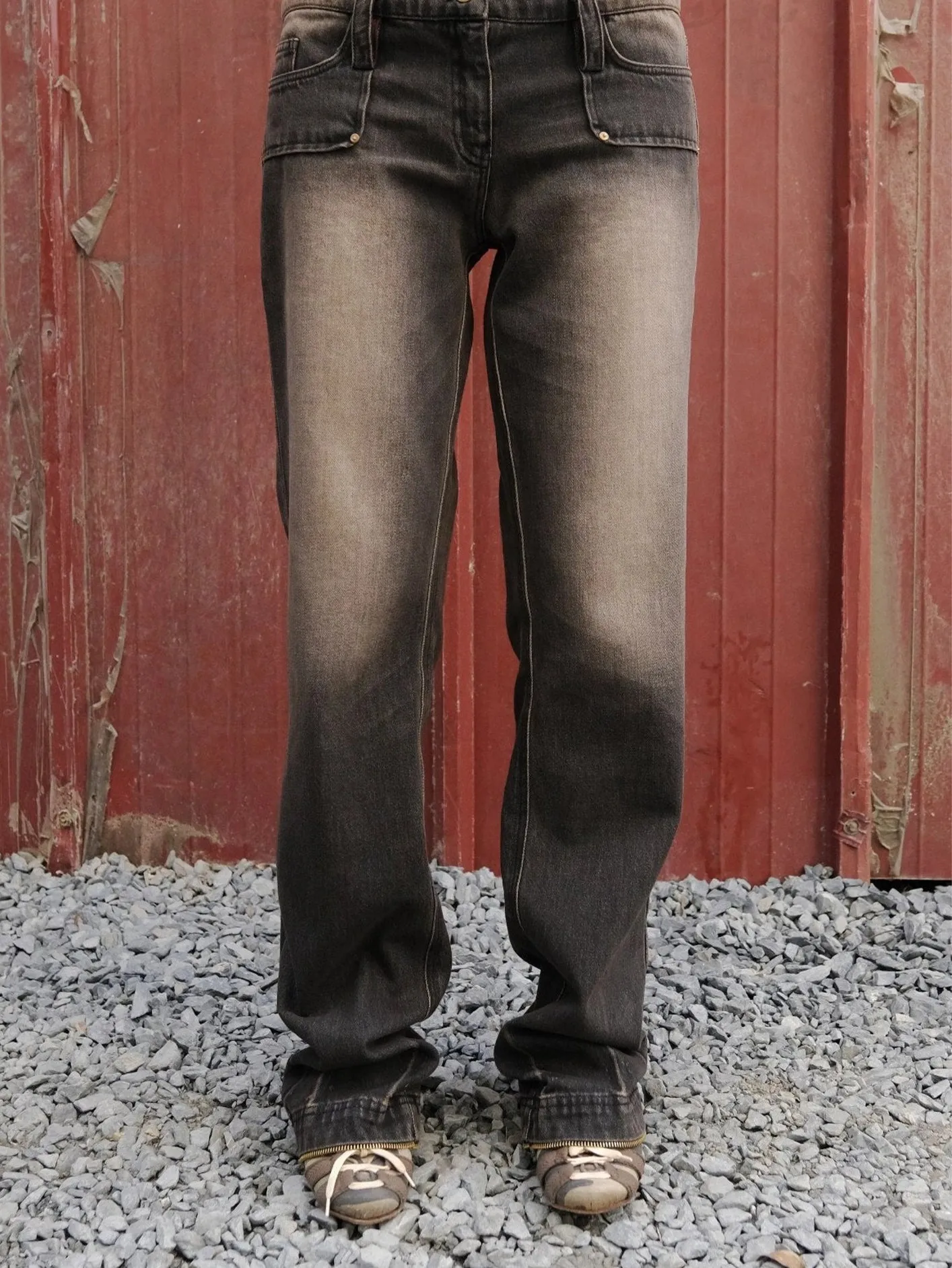 Zip Denim Pants - Multi (W)