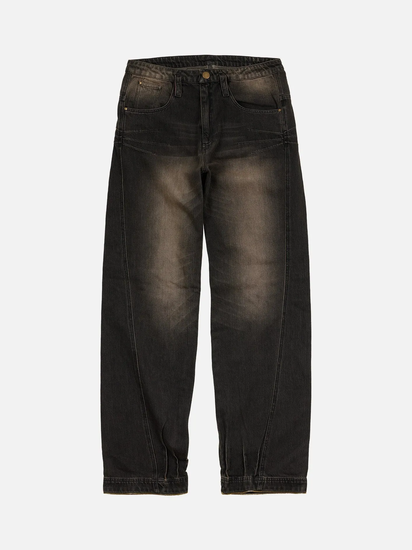 Zip Denim Pants - Multi